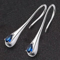 Sterling Silver Gemstone Water Drop Earrings by DailySale