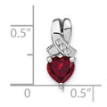 Sterling Silver Gemstones and Diamond Heart Pendant by Fine Color Jewels