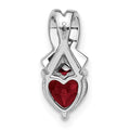 Sterling Silver Gemstones and Diamond Heart Pendant by Fine Color Jewels
