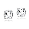 Sterling Silver Genuine 2 Carat White Topaz Stud Earrings