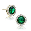 Sterling Silver Gold Plated Round Earrings by DailySale