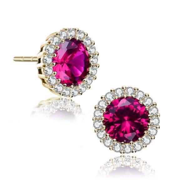 Sterling Silver Gold Plated Round Earrings by DailySale