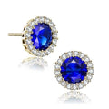 Sterling Silver Gold Plated Round Earrings by DailySale