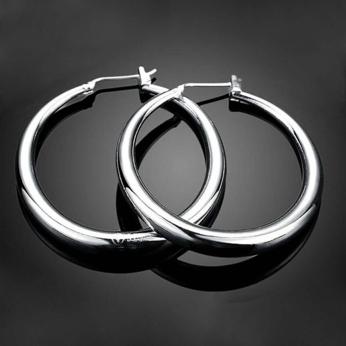 Sterling Silver Hoop Earrings by DailySale