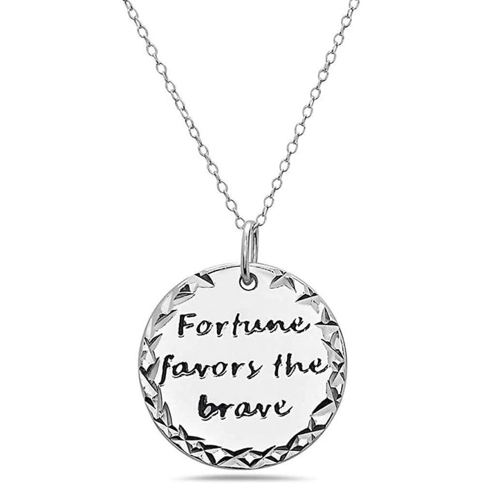 Sterling Silver Inspirational Pendant Necklace by DailySale