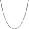 Sterling Silver Italian 2.5mm Franco Square Box Link Chain