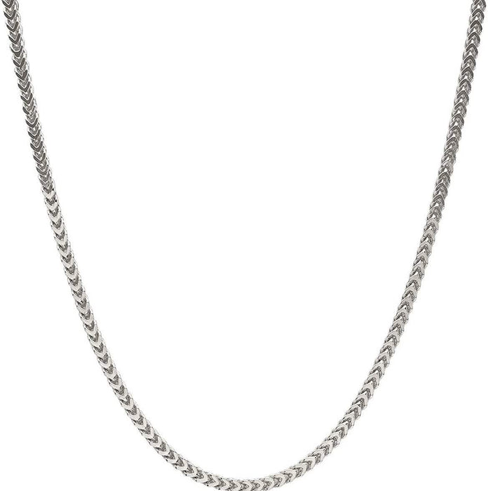 Sterling Silver Italian 2.5mm Franco Square Box Link Chain by DailySale