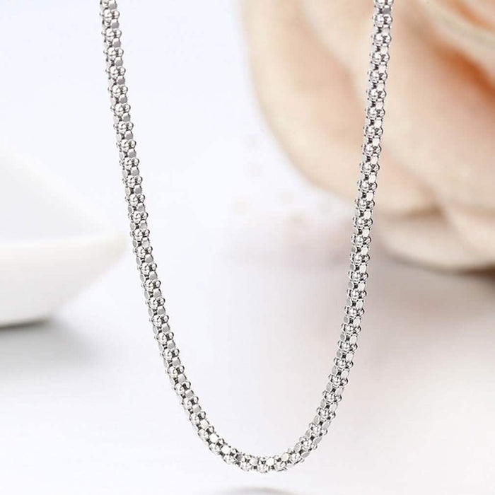 Sterling Silver Italian Popcorn Chain Necklace by DailySale