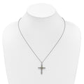 Sterling Silver London Blue Topaz Cross Extension Necklace by Fine Color Jewels