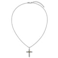 Sterling Silver London Blue Topaz Cross Extension Necklace by Fine Color Jewels