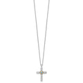 Sterling Silver London Blue Topaz Cross Extension Necklace by Fine Color Jewels