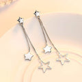 Sterling Silver Long Star Drop Earrings by DailySale