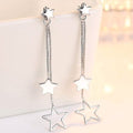 Sterling Silver Long Star Drop Earrings by DailySale
