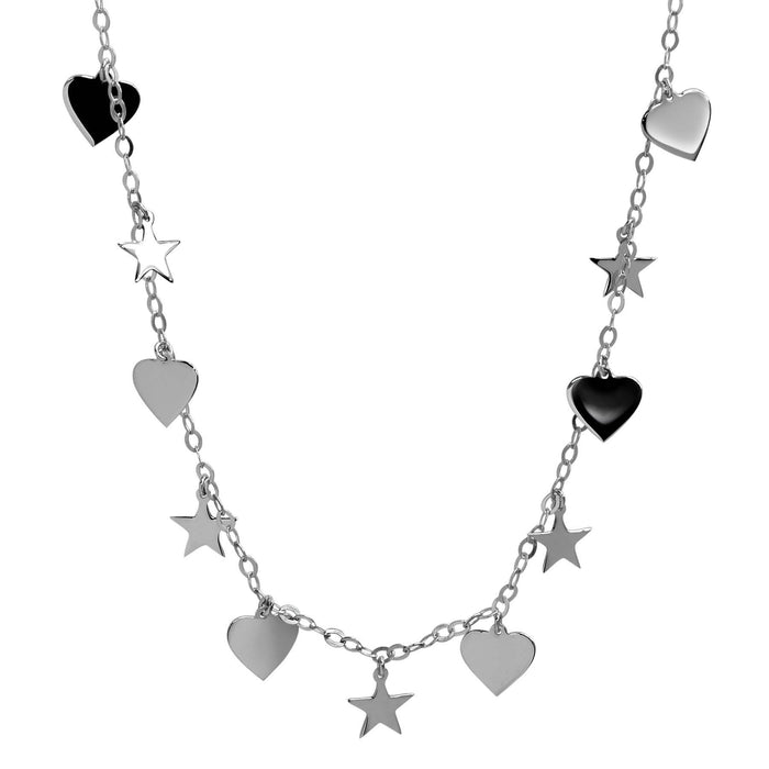 Sterling Silver Multi Charm Necklace by Paolo Fortelini by DailySale