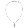 Sterling Silver Natural Amethyst Cross Extension Necklace by Fine Color Jewels