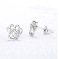 Sterling Silver Paw Stud Earrings by DailySale