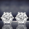 Sterling Silver Plated CZ Stud Earrings