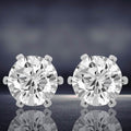 Sterling Silver Plated CZ Stud Earrings by DailySale
