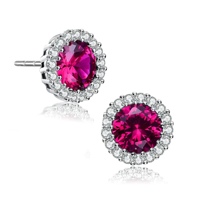 Sterling Silver Rhodium Plated Round Earrings by DailySale