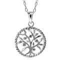 Sterling Silver Round Tree Of Life Necklace by DailySale