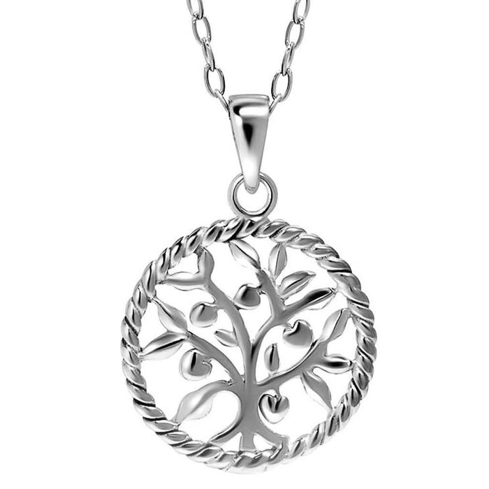 Sterling Silver Round Tree Of Life Necklace by DailySale