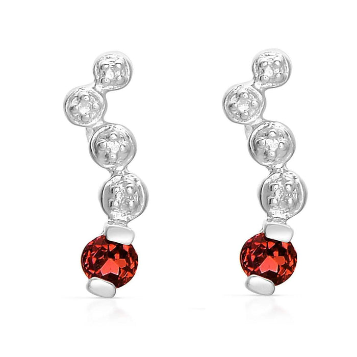 Sterling Silver Ruby Earrings by DailySale