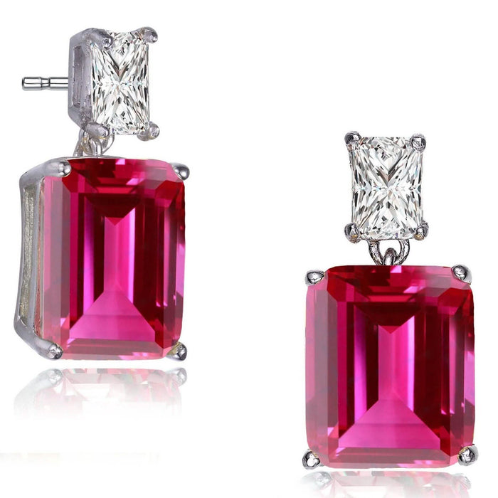 Sterling Silver Ruby Earrings by DailySale