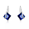 Sterling Silver Sapphire Diamond Cut Earring by DailySale