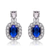 Sterling Silver Simulated Sapphire Earrings