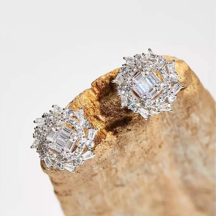 Sterling Silver Shooting Star Stud Earrings With Swarovski Crystals by DailySale