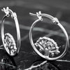 Sterling Silver Tree Of Life Hoop Earrings