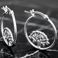 Sterling Silver Tree Of Life Hoop Earrings by DailySale