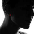 Sterling Silver Trio Red, White and Turquoise Stud Earring Set by DailySale