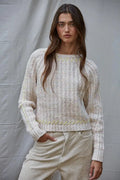 Stitch Charm Sweater: Oatmeal by Boutique 23