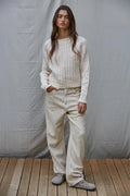 Stitch Charm Sweater: Oatmeal by Boutique 23