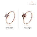 Alexandrite Square Solitaire Ring by Fine Color Jewels