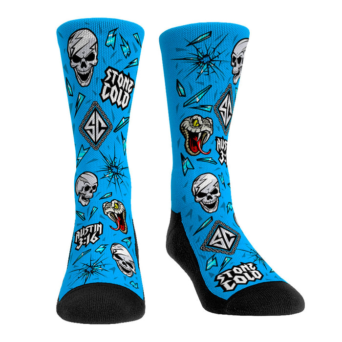 Stone Cold Steve Austin - All-Over Icons by Rock 'Em Socks