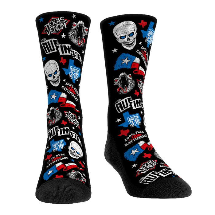 Stone Cold Steve Austin - Texas Venom All-Over by Rock 'Em Socks