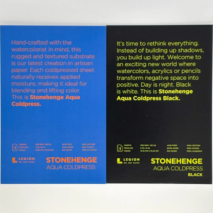 STONEHENGE AQUA COLDPRESS BLACK and WHITE 10 pack by ShopSketchBox