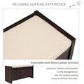 Storage Bench with Removable Cushion and 3 Flip Lock Storage Cubbies by DailySale
