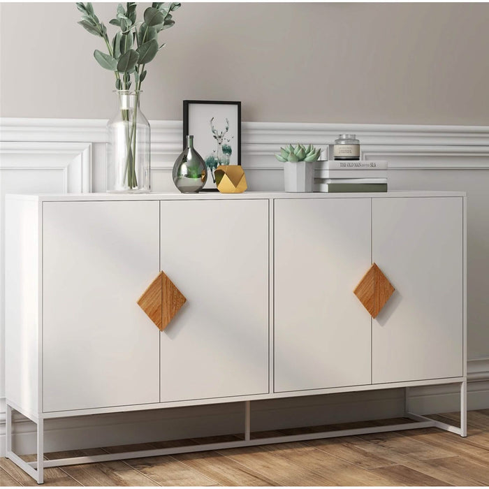 Storage Sideboard Cabinet White by DailySale