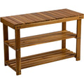 Storage Wooden Shoe Rack Rustic Wood Entryway Bench by DailySale