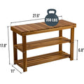 Storage Wooden Shoe Rack Rustic Wood Entryway Bench by DailySale