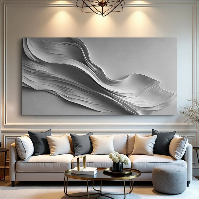 Stormy Gray Minimalist Wall Art by Tailored Canvases