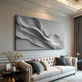 Stormy Gray Minimalist Wall Art by Tailored Canvases