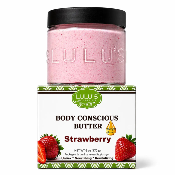 Strawberry & Dragon Fruit Whipped Mango Body Butter – Non-Greasy Glow & Soft Exfoliation by Lulu’s Holistics