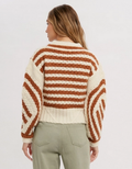 Serena Stripe Openwork Sweater by Boutique 23