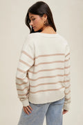 Striped Cami and Cardigan Set by Boutique 23