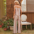 Striped Cami Top and Knot Waist Pants by DailySale