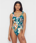 Studio Anne Cole Womens Tropical Bliss One-Piece Style-20SO07312, Size 12 by Vanessa Jane